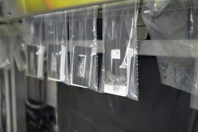 close-up of products packaged using spring sidepouch bagger