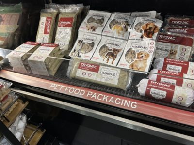 pet food packaging on store shelf